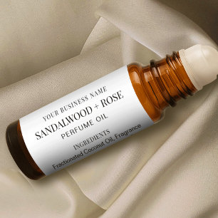 Minimalistische 10 ml Parfüm-Ölwalzen Flaschenetik Aufkleber