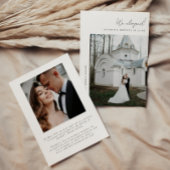 Minimalistische 2-Foto-Script-Elopement Ankündigung