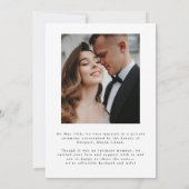 Minimalistische 2-Foto-Script-Elopement Ankündigung (Rückseite)