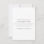 Minimalistische 2-Foto-Script-Engagement-Partei Einladung (Rückseite)