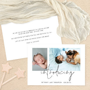 Minimalistische 2 Fotos Einführung in die Skriptge Ankündigung