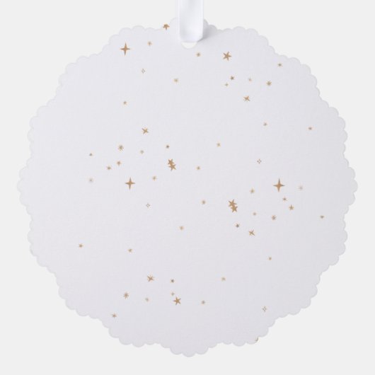 Minimalistische 3-Fotos-Familie Frohe Weihnachtsfe Ornament Karte (Rückseite)