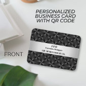 Minimalistische 3D-Gradient Black Diamond Geometri Visitenkarte