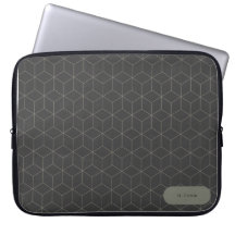Minimalistische 3D-Würfel-Geometrie-Laptop-Hülle -