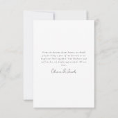 Minimalistische 4-Foto Hochzeit Dankeskarte (Rückseite)