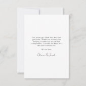 Minimalistische 4-Foto-Liebe und Dankesworte Dankeskarte (Rückseite)