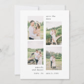 Minimalistische 5 benutzerdefinierte Foto Hochzeit Einladung (Vorderseite)