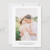 Minimalistische 5 benutzerdefinierte Foto Hochzeit Einladung (Rückseite)