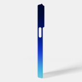 Minimalistische Abblendung tief blau bis Aqua mit Case-Mate iPhone Hülle (Rückseite / Rechts)