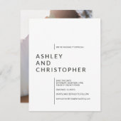 Minimalistische Abgeschiedene Namen Hochzeit Save The Date (Vorne/Hinten)