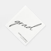 Minimalistische Abschlussfeier Personalisierte Abs Serviette (Ecke)
