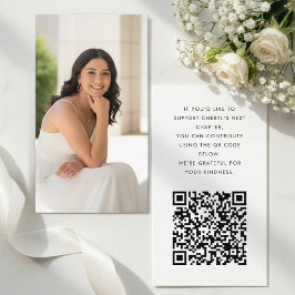 Minimalistische Abschlussfonds-QR-Beilagekarte Begleitkarte