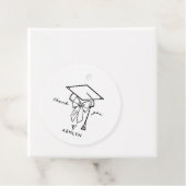 Minimalistische Abschlussmütze mit Schleife - indi Geschenkanhänger (Beispiel)