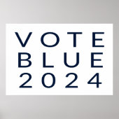 Minimalistische Abstimmung Blue Kamala Harris 2024 Poster (Vorne)