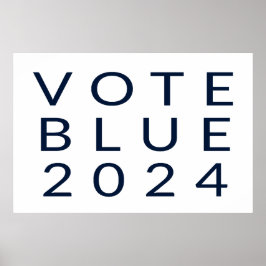 Minimalistische Abstimmung Blue Kamala Harris 2024 Poster