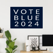 Minimalistische Abstimmung Blue Kamala Harris 2024 Poster (Heimbüro)