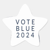 Minimalistische Abstimmung Blue Kamala Harris 2024 Stern-Aufkleber (Vorderseite)