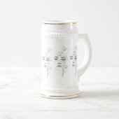 Minimalistische Abstract Line Art Kaffeetasse (VorderseiteRechts)