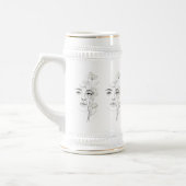 Minimalistische Abstract Line Art Kaffeetasse (Links)