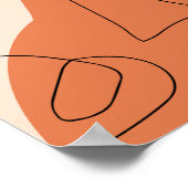 Minimalistische Abstrakt Line Art Woman Wall Poste Poster (Ecke)