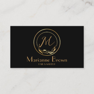 Minimalistische Abstrakte Black Business Card Visitenkarte