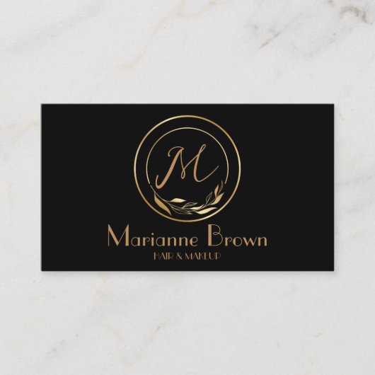 Minimalistische Abstrakte Black Business Card Visitenkarte (Vorderseite)