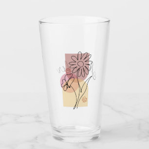 Minimalistische abstrakte Blume Glas