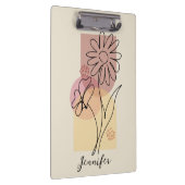 Minimalistische abstrakte Blume Klemmbrett (Rechts)