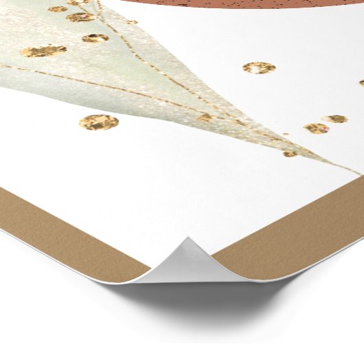 Minimalistische Abstrakte Boho Geometric Poster (Ecke)