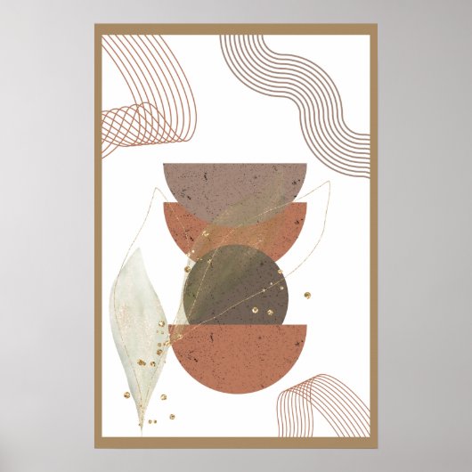 Minimalistische Abstrakte Boho Geometric Poster (Vorne)
