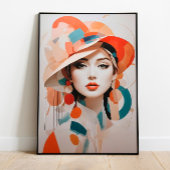 Minimalistische Abstrakte Boho Woman Wall Art Post Poster