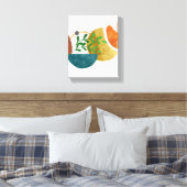 Minimalistische Abstrakte botanische Bio Formen Leinwanddruck (Insitu (Schlafzimmer))