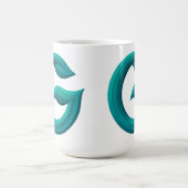 Minimalistische abstrakte Buchstabe G Kaffeetasse (Mittel)