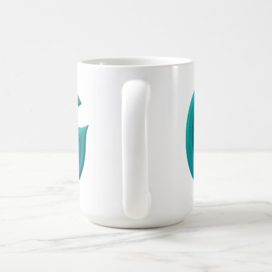 Minimalistische abstrakte Buchstabe G Kaffeetasse (Henkel)