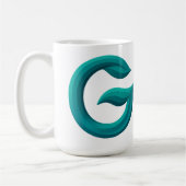 Minimalistische abstrakte Buchstabe G Kaffeetasse (Links)