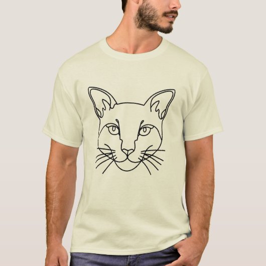 Minimalistische Abstrakte Chat Line Art T-Shirt (Vorderseite)
