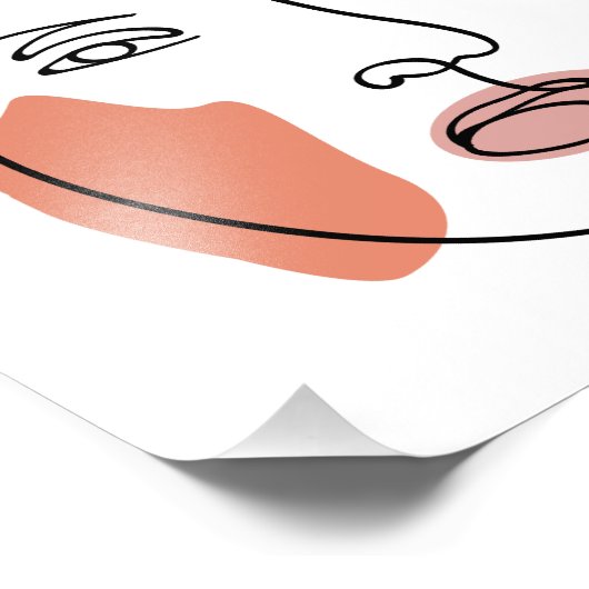 Minimalistische Abstrakte Fassade Portrait Line Ar Fotodruck (Ecke)