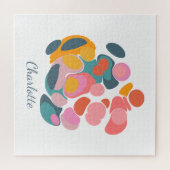 Minimalistische Abstrakte Formen | Personalisierte Puzzle (Horizontal)