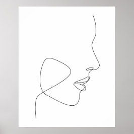 Minimalistische Abstrakte Frauen sehen sich einer  Poster