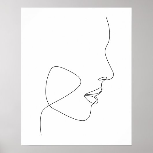 Minimalistische Abstrakte Frauen sehen sich einer Poster (Vorne)