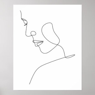 Minimalistische Abstrakte Frauen sehen sich einer  Poster