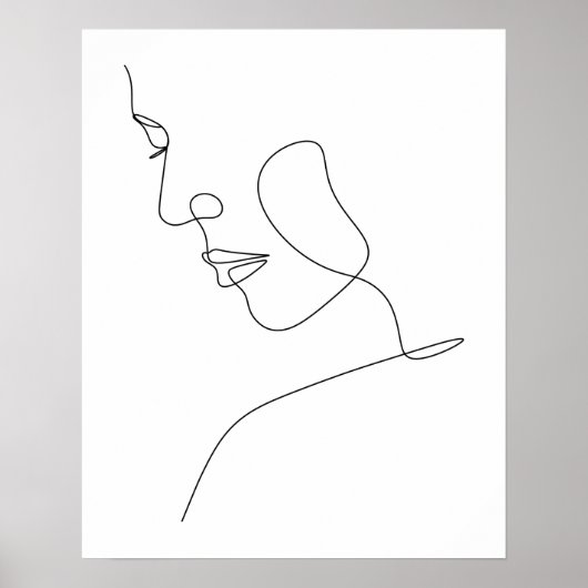 Minimalistische Abstrakte Frauen sehen sich einer Poster (Vorne)