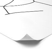 Minimalistische Abstrakte Frauenkunst Poster (Ecke)