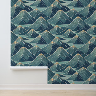 Minimalistische Abstrakte Gebirgsschale und -klemm Tapete