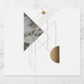 Minimalistische Abstrakte Geometrie Alkoholflaschenetikett (Einzelnes Label)