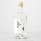 Minimalistische Abstrakte Geometrie Alkoholflaschenetikett (Vorderseite)