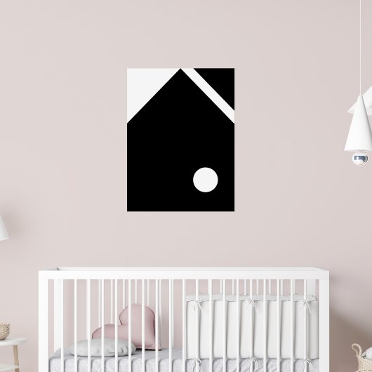 Minimalistische Abstrakte Geometrie | fett schwarz Poster (Kinderzimmer 2)