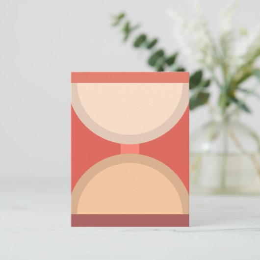 Minimalistische Abstrakte geometrische Art Earth T Postkarte (Stehend Vorderseite)