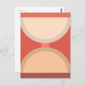 Minimalistische Abstrakte geometrische Art Earth T Postkarte (Vorne/Hinten)