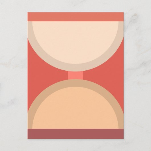 Minimalistische Abstrakte geometrische Art Earth T Postkarte (Vorderseite)